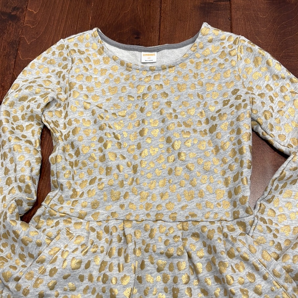 Dress with gold leopard print - girls 8